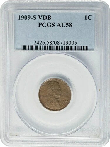 1909-S リンカーン セント 1セント AU58 PCGS 950725-5