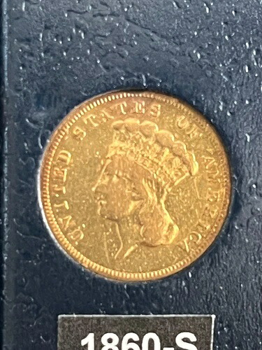 1860年-S $3 ゴールドピース-｜WORLD RESOURCE【QUEEN店】