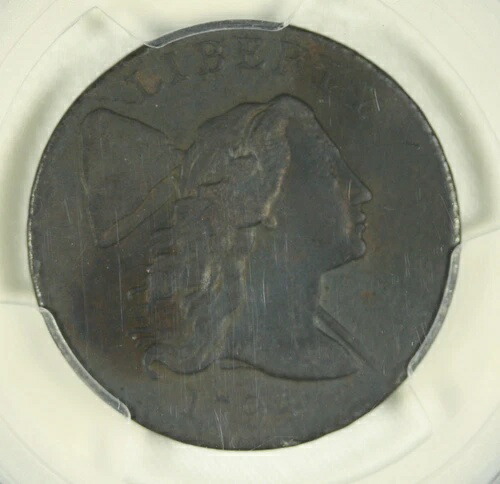 1794年 流れるような髪のセント。PCGS XF 詳細