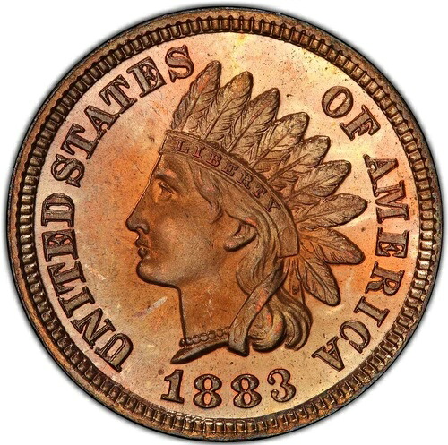 インディアンヘッド セント 1883 PCGS プルーフ 66 赤と茶色! CAC!!! 素晴らしいジェム プルーフ!!!