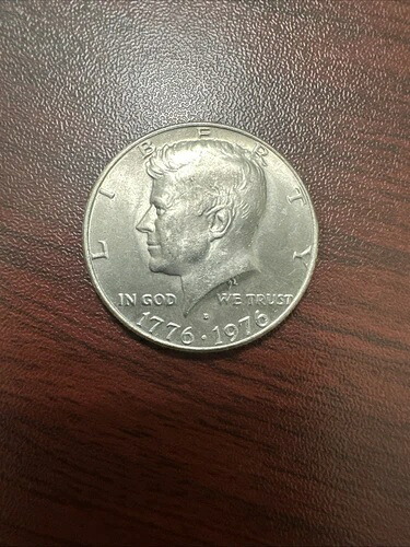 未流通 Bicentennial 1776 - 1976 Kennedy 1/2ドル D入り-