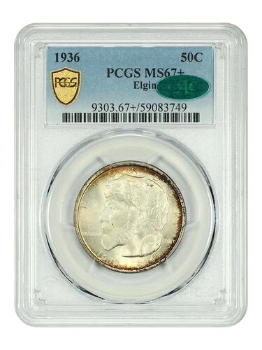 1936年 50セント エルジン PCGS/CAC MS67+ - クラシックシルバー記念品｜WORLD RESOURCE【QUEEN店】