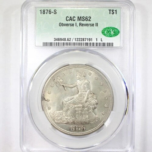 1876年-S T $1 CACG MS62 -トレードドル-