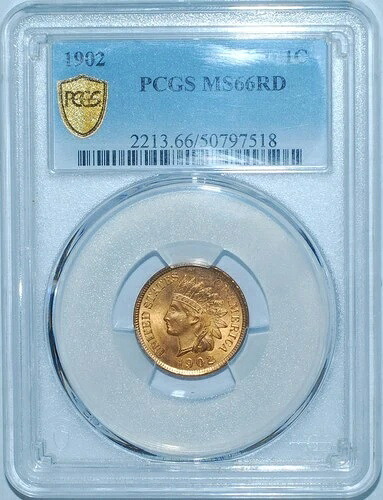 1902年 PCGS MS66RD レッドインディアンセント