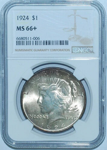 1924年 P NGC MS66+ ピースシルバーダラー 386,595円