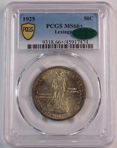 1925年 50セント レキシントン記念ハーフドル PCGS MS 66+ CAC