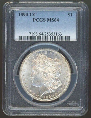 1890年-CC モーガンシルバードル PCGS MS 64 認証#7198.64/25353163-