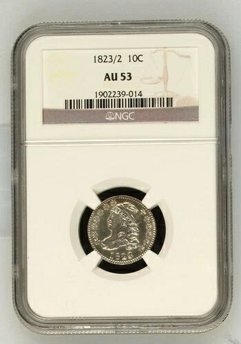 1823年 P キャップドバストダイム NGC AU-53 /2