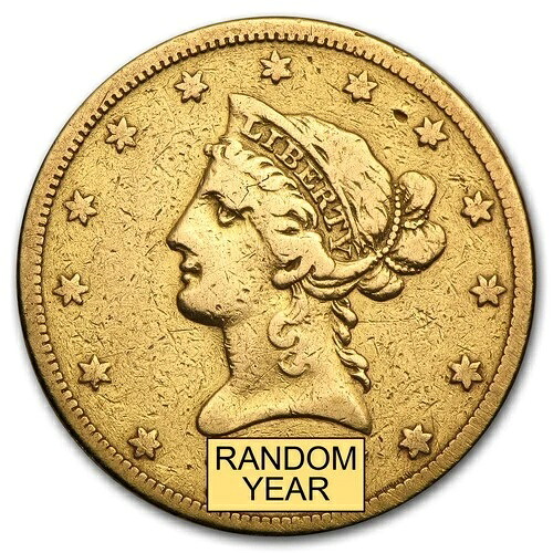 1838-1866年 10ドル リバティ ゴールド イーグル モットーなし (クリーニング済み)