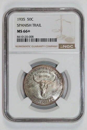 1935年 スペイントレイル記念ハーフドル NGC MS66+ フレッシュPQコイン!-