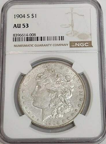 1904-S AU53 モルガン銀貨 NGC