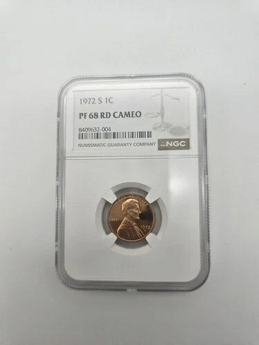 未流通 1972年 S リンカーン メモリアル ペニー DDO DDR ラージ 日付 NGC PF 68 RD カメオ-