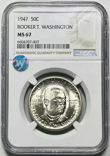 1947年 クラシック記念 ブッカー・T・ワシントン記念 NGC MS-67 サイトホワイト