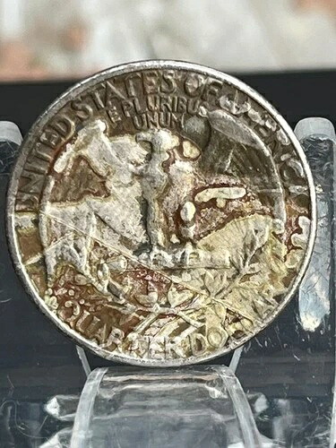 1967年米国クォーター硬貨 - 裏面コインには複数のエラーがあります。