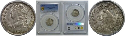 1834年 バストダイム PCGS MS-63