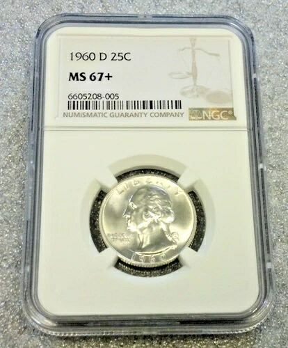 1960-D ワシントン シルバー クォーター NGC MS67+ ブラストホワイト (3002)