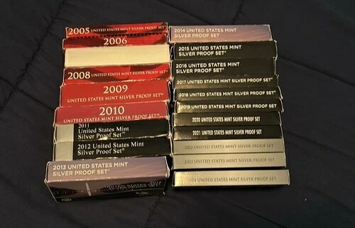 米国造幣局シルバープルーフセット（2005-2024）希少価値の高いコレクターズアイテム