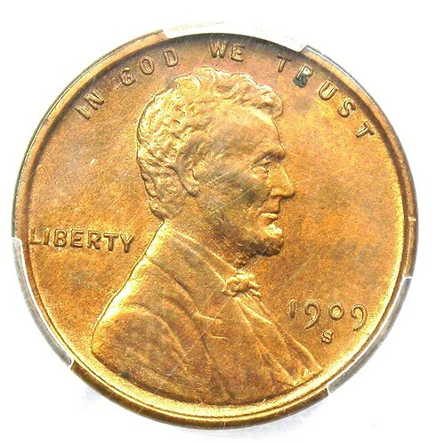 1909-S VDB リンカーン・ウィート・セント 1セント ペニー - PCGS 未流通詳細 (UNC MS)