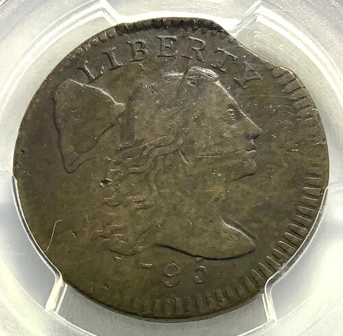 1795年 リバティキャップ ラージセント - PCGS-VF 25- 5% クリップ！希少コイン！