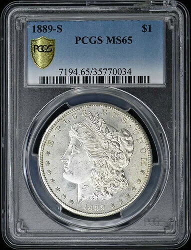 1889-S 1ドル モルガン・ダラー PCGS MS65