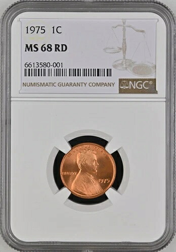 1975年 1C RD リンカーン記念館 1セント NGC MS68RD 6613580-001|WORLD RESOURCE【QUEEN店】