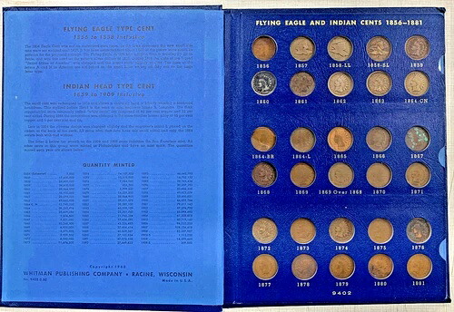 1857-1909 フライング イーグル & インディアンヘッドセントセット-ウィットマンデラックスアルバム (A)-