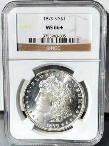 1879年 S モーガン銀貨 NGC MS66+ プレミアム品質 ジェム モーガン PM0077