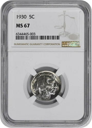 1930年 バッファローニッケル MS67 NGC