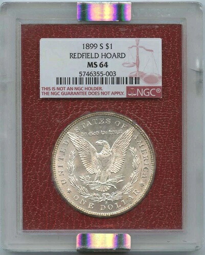 1899年-S モーガンドル $1 レッドフィールドホード NGC MS64-