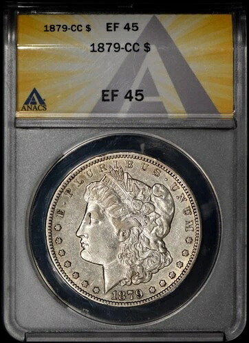 1879-CC モルガン銀貨 1ドル ANACS XF45 410,355円