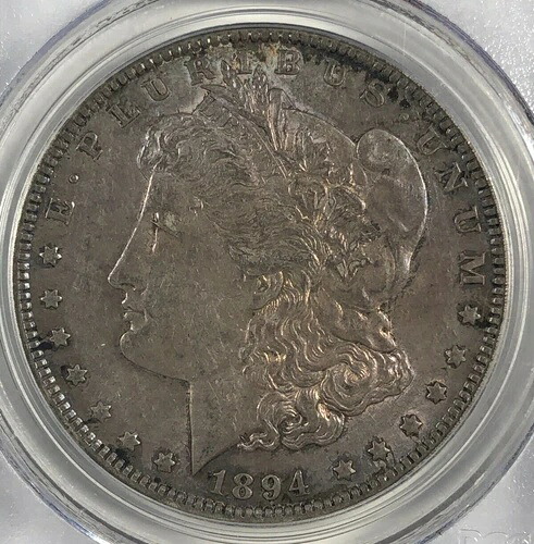 1894年 モーガンドル 1.00 PCGS Au50スーパークールカラー。 -