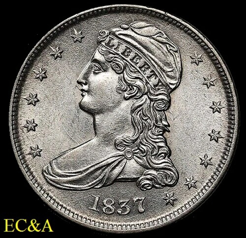 1837年製 キャップ付き胸像 ハーフドル 非常に希少価値 (CBH171)