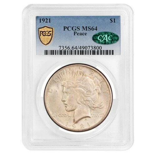1921年 ピースドル MS-64 PCGS CAC-