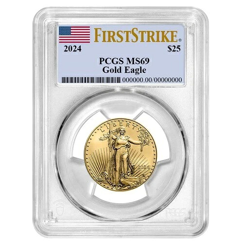 2024年 25ドル アメリカン ゴールド イーグル 1/2オンス PCGS MS69 FS フラッグラベル