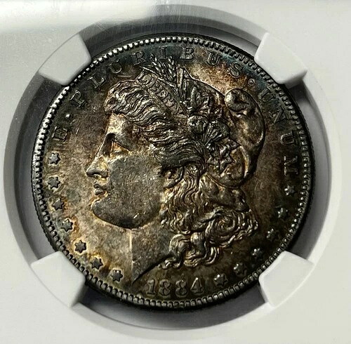1884-S 1ドル モルガン銀貨 AU58 NGC *非常に美しいトナー*|WORLD RESOURCE【QUEEN店】