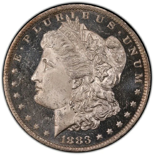 1883年-O モーガンシルバードル PCGS MS65 DMPL (DPL) - ダウンザブロックミラー-|WORLD RESOURCE【QUEEN店】