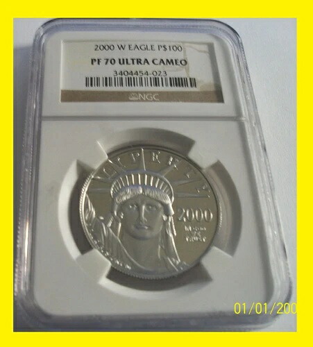 2000 W $100 アメリカン プラチナ イーグル PR 70 DCAM PCGS|WORLD RESOURCE【QUEEN店】