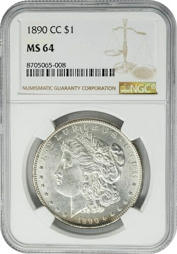 1890-CC モルガン銀貨 $ MS64 NGC 950514-66|WORLD RESOURCE【QUEEN店】
