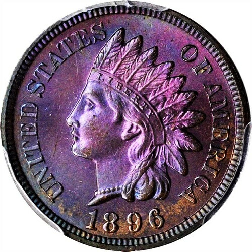 1896年インディアンヘッドセント、PCGS PR66BN CAC、驚異のネオントーン!|WORLD RESOURCE【QUEEN店】