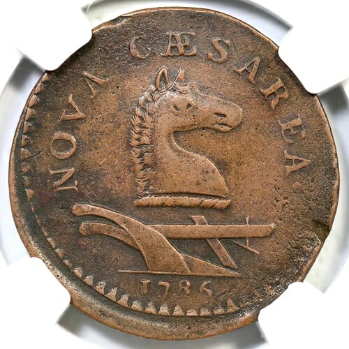 1786 M 17-J R-4 NGC AU ディテール ストレートビーム ニュージャージー コロニアル銅コイン-｜WORLD RESOURCE【QUEEN店】