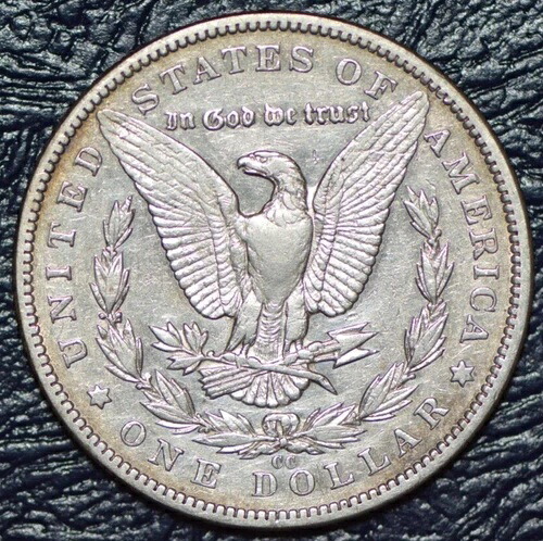 1893-CC モルガン銀貨 XF オールドアルバムコイン（美品）