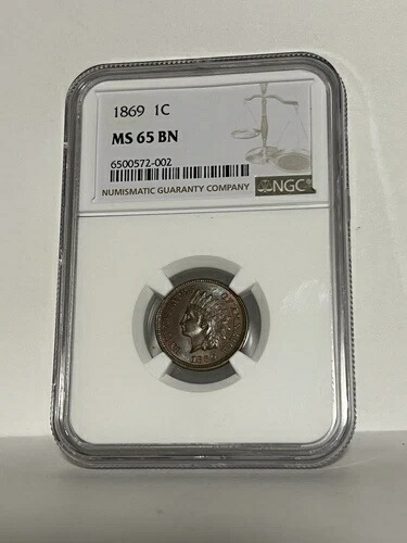 NGC MS-65 BN 1869 インディアンヘッドセント カミソリ シャープな素晴らしい宝石!-|WORLD RESOURCE【QUEEN店】