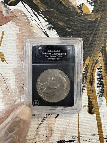 1976年 鑑定済み ブリリアント 未流通 アイゼンハワー ドル硬貨 BA17-00040_007｜WORLD RESOURCE【QUEEN店】