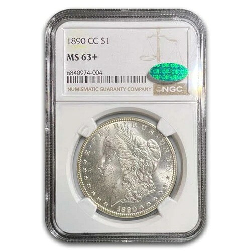 1890-CC モルガン・ダラー MS-63+ NGC CAC
