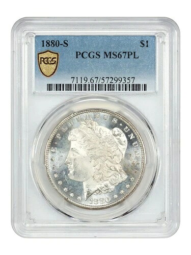 1880年-S $1 PCGS MS67PL-モーガンドル-