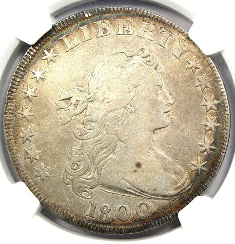 1800 年 ドレープ バスト シルバー ダラー コイン 1 ドル - NGC VF 詳細認定 - 希少コイン!｜WORLD RESOURCE【QUEEN店】