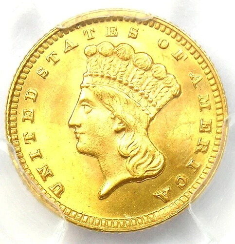 1888年 インディアン ゴールド ドル G $1 コイン認定 PCGS MS66 (BU UNC) - 2,500 ドル!-