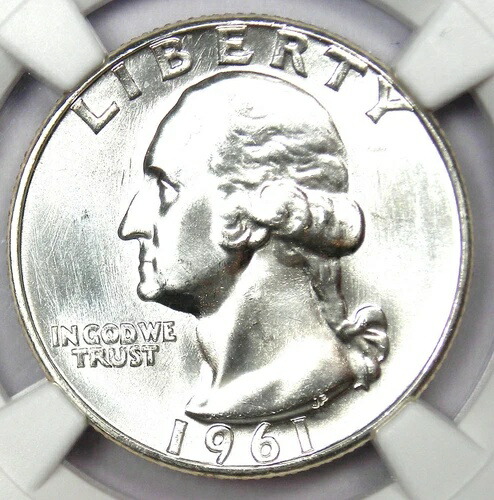 1961年ワシントンクォーター25セント - NGC MS67+プラスグレード認定 - NGC価格4,950ドル以上 417,285円