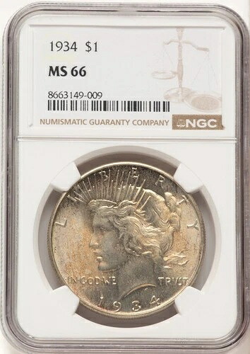 1934年 ピースダラー NGC MS66|WORLD RESOURCE【QUEEN店】