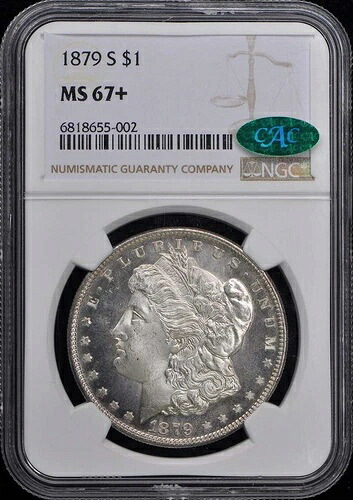 1879-S モルガン・ダラー S$1 NGC MS67+ (CAC) 418,275円